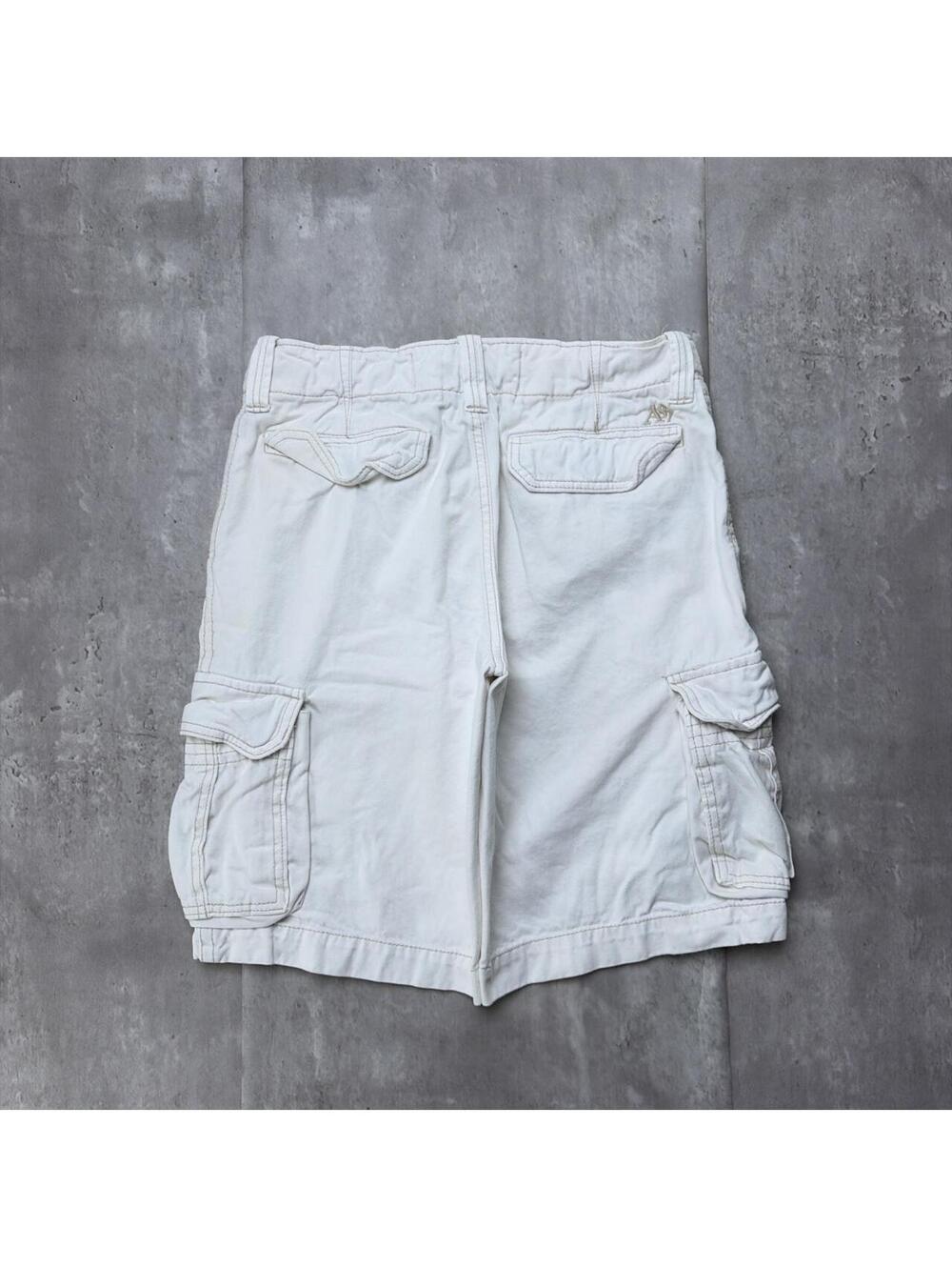 Y2K White Aeropostale Surf Grunge Baggy Cargo Skater Shorts